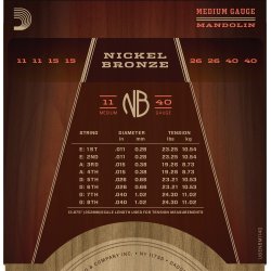 D'Addario NBM1140, 011 - 040 Nickel Bronze Medium